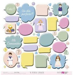 PFY-006 - PAPEL SCRAP COMUNION - pack 12 ud.