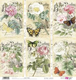 PFY-050 - PAPEL SCRAP BOTANIC GARDEN - pack 12 ud.