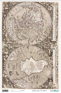 PFY-1000 - PAPEL CARTONAJE CARTE OF THE WORLD III