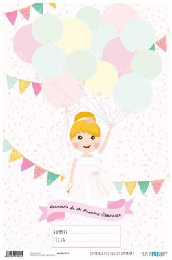 PFY-1013 - PAPEL PARA HUELLAS NIÑA RUBIA