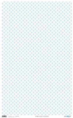 PFY-1032 - PAPEL CARTONAJE FLOR DE LYS MINI AZUL BEBE - pack 6 ud.