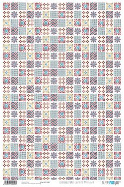 PFY-1042 - PAPEL CARTONAJE SERIE CASITA MUÑECAS II - pack 12 ud.