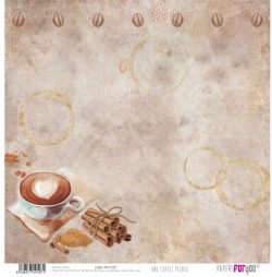 PFY-1107 - PAPEL SCRAP ONE COFFEE PLEASE - pack 12 ud.