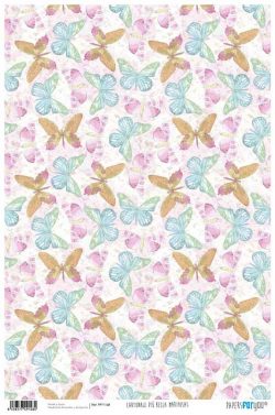 PFY-1148 - PAPEL CARTONAJE PIU BELLA MARIPOSAS - pack 12 ud.