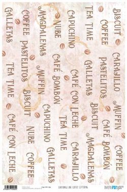 PFY-1156 - PAPEL CARTONAJE ONE COFFEE - pack 12 ud.