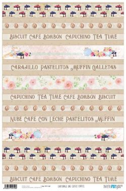 PFY-1159 - PAPEL CARTONAJE ONE COFFEE - pack 12 ud.