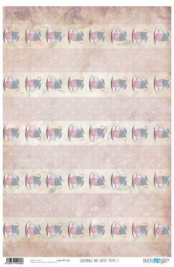 PFY-1160 - PAPEL CARTONAJE ONE COFFEE TAZAS - pack 12 ud.