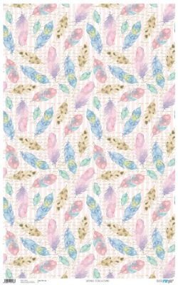 PFY-1176 - PAPEL SATIN PIU BELLA PLUMAS - pack 6 ud.