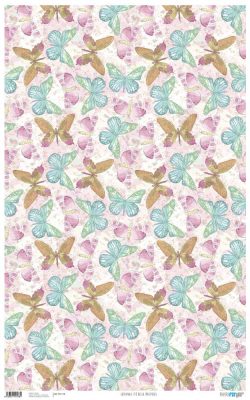 PFY-1178 - PAPEL SATIN PIU BELLA MARIPOSAS - pack 6 ud.