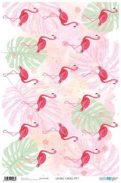 PFY-1208 - PAPEL CARTONAJE FLAMINGO PARTY - pack 12 ud.