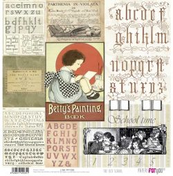 PFY-1235 - PAPEL SCRAP THE OLD SCHOOL - pack 12 ud.