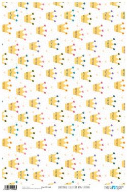 PFY-1248 - PAPEL CARTONAJE KIDS CORONAS - pack 12 ud.