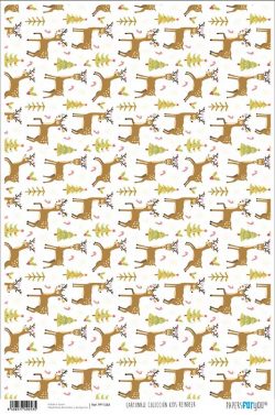PFY-1253 - PAPEL CARTONAJE KIDS REINDEER - pack 12 ud.