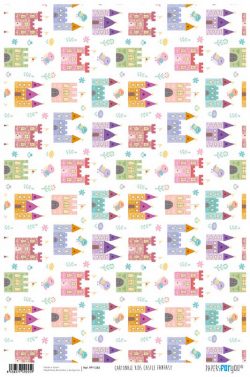 PFY-1255 - PAPEL CARTONAJE KIDS CASTLE FANTASY - pack 12 ud.