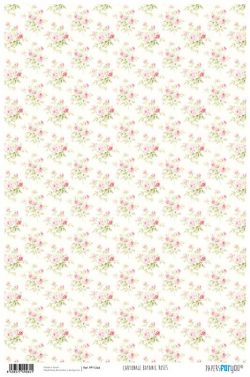 PFY-1264 - PAPEL CARTONAJE BOTANIC ROSES - pack 12 ud.