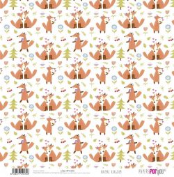 PFY-1272 - PAPEL SCRAP ANIMAL KINGDOM - pack 12 ud.