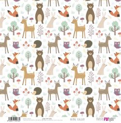 PFY-1276 - PAPEL SCRAP ANIMAL KINGDOM - pack 12 ud.