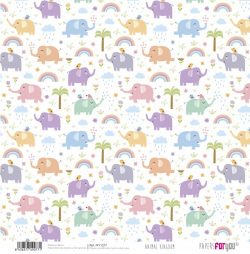 PFY-1277 - PAPEL SCRAP ANIMAL KINGDOM - pack 12 ud.