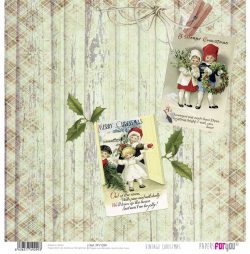 PFY-1299 - PAPEL SCRAP VINTAGE CHRISTMAS - pack 12 ud.