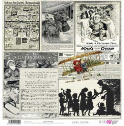 PFY-1300 - PAPEL SCRAP VINTAGE CHRISTMAS - pack 12 ud.