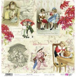 PFY-1303 - PAPEL SCRAP VINTAGE CHRISTMAS - pack 12 ud.