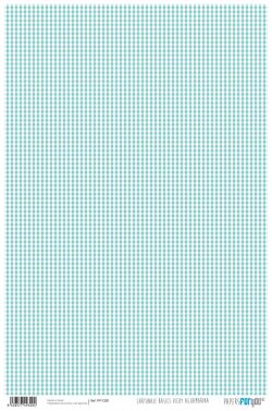 PFY-1320 - PAPEL CARTONAJE VICHY AGUAMARINA - pack 12 ud.