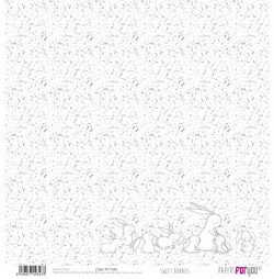 PFY-1343 - PAPEL SCRAP SWEET BUNNIES - pack 12 ud.
