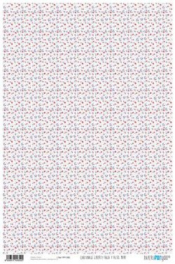 PFY-1352 - PAPEL CARTONAJE LIBERTY ROJO Y AZUL MINI - pack 12 ud.