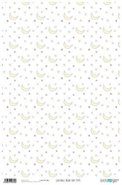 PFY-1355 - PAPEL CARTONAJE MOONS AND STARS - pack 12 ud.