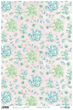 PFY-1500 - PAPEL CARTONAJE PIU BELLA MINT  - pack 12 ud.