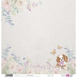 PFY-1529 - PAPEL SCRAP PUPPY LOVE - pack 12 ud.