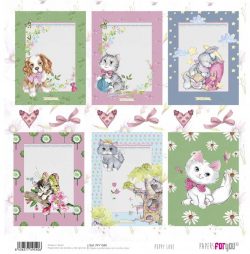 PFY-1540 - PAPEL SCRAP PUPPY LOVE - pack 12 ud.