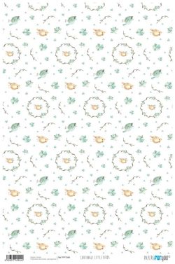 PFY-1544 - PAPEL CARTONAJE LITTLE BIRDS - pack 12 ud.