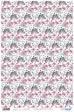 PFY-1551 - PAPEL CARTONAJE MAGENTA BEAUTY GARDEN - pack 12 ud.