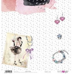 PFY-1565 - PAPEL SCRAP TRENDY GIRL - pack 12 ud.