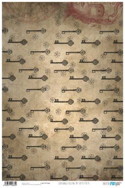 PFY-1664 - PAPEL CARTONAJE KILLING ME SOFTLY KEYS - pack 12 ud.