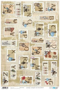 PFY-1673 - PAPEL CARTONAJE SOMEWHERE OVER ABECEDARIUM - pack 12 ud.