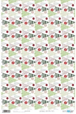 PFY-169 - PAPEL CARTONAJE ÁRBOLES NAVIDAD II - pack 12 ud.