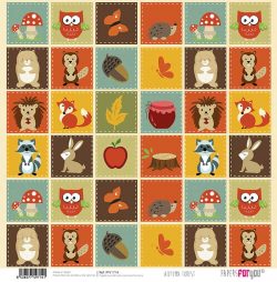 PFY-1714 - PAPEL SCRAP AUTUMN FOREST - pack 12 ud.