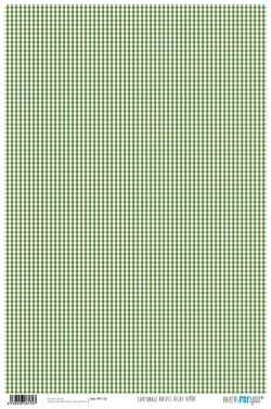 PFY-172 - PAPEL CARTONAJE MINI VICHY VERDE NAVIDAD - pack 12 ud.