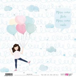 PFY-1741 - PAPEL SCRAP MIRA COMO FLOTO MIRA COMO VUELO - pack 12 ud.