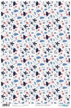PFY-1763 - PAPEL CARTONAJE BLUE AUTUMN PARTY - pack 12 ud.