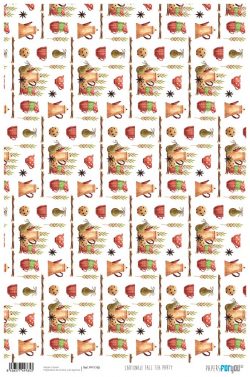 PFY-1765 - PAPEL CARTONAJE FALL TEA PARTY  - pack 12 ud.