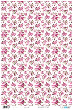 PFY-1767 - PAPEL CARTONAJE ROSE FLORA - pack 12 ud.