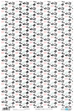 PFY-1773 - PAPEL CARTONAJE SCANDI STYLE LETTERS - pack 12 ud.