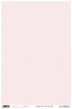 PFY-179 - PAPEL CARTONAJE MINI VICHY ROSA BEBE - pack 12 ud.