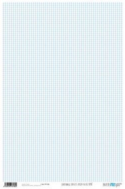 PFY-180 - PAPEL CARTONAJE MINI VICHY AZUL BEBE  - pack 12 ud.