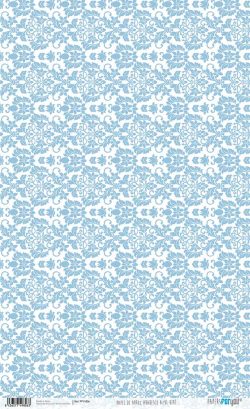 PFY-1806 - PAPEL DE ARROZ ARABESCO AZUL BEBE - pack 6 ud.