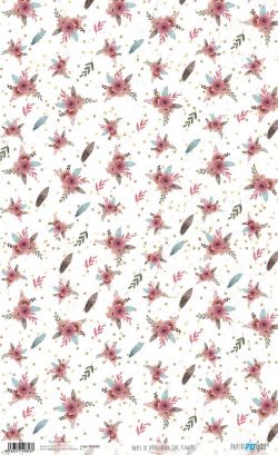 PFY-1853 - PAPEL DE ARROZ BOHO CHIC FLOWERS - pack 6 ud.
