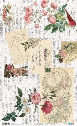 PFY-1874 - PAPEL DE ARROZ MISS MILDRED POSTCARD - pack 6 ud.